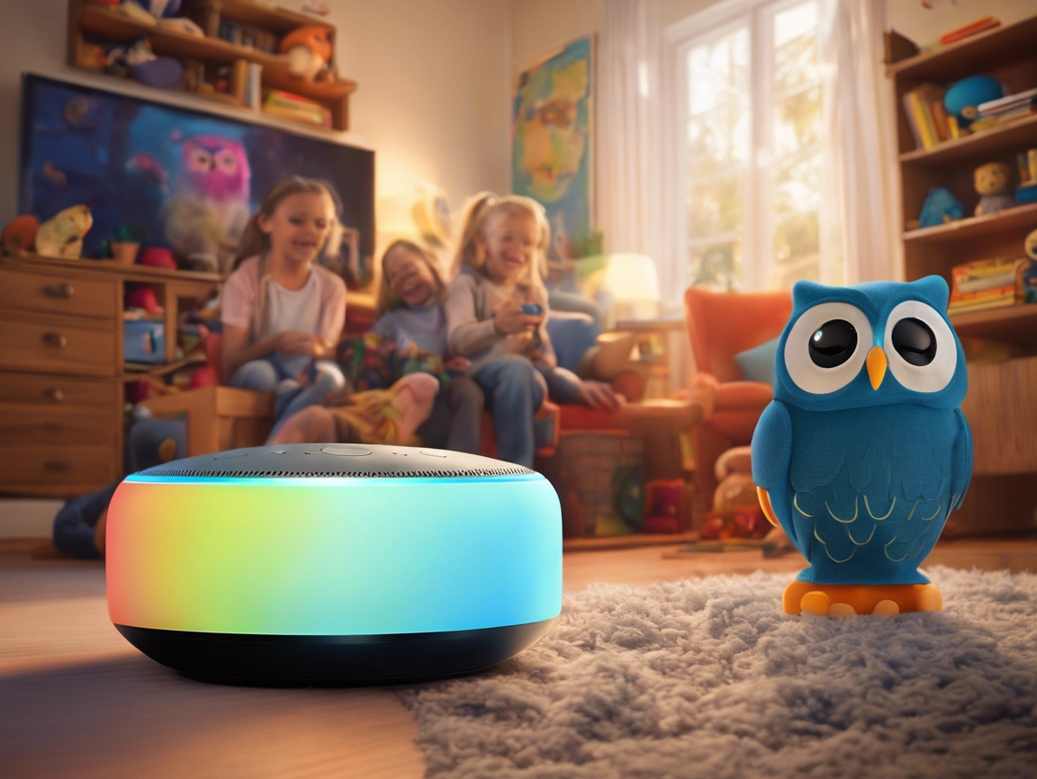 Amazon Echo Dot (5th Gen, 2022 release) Kids | Designed for kids, with parental controls | Owl